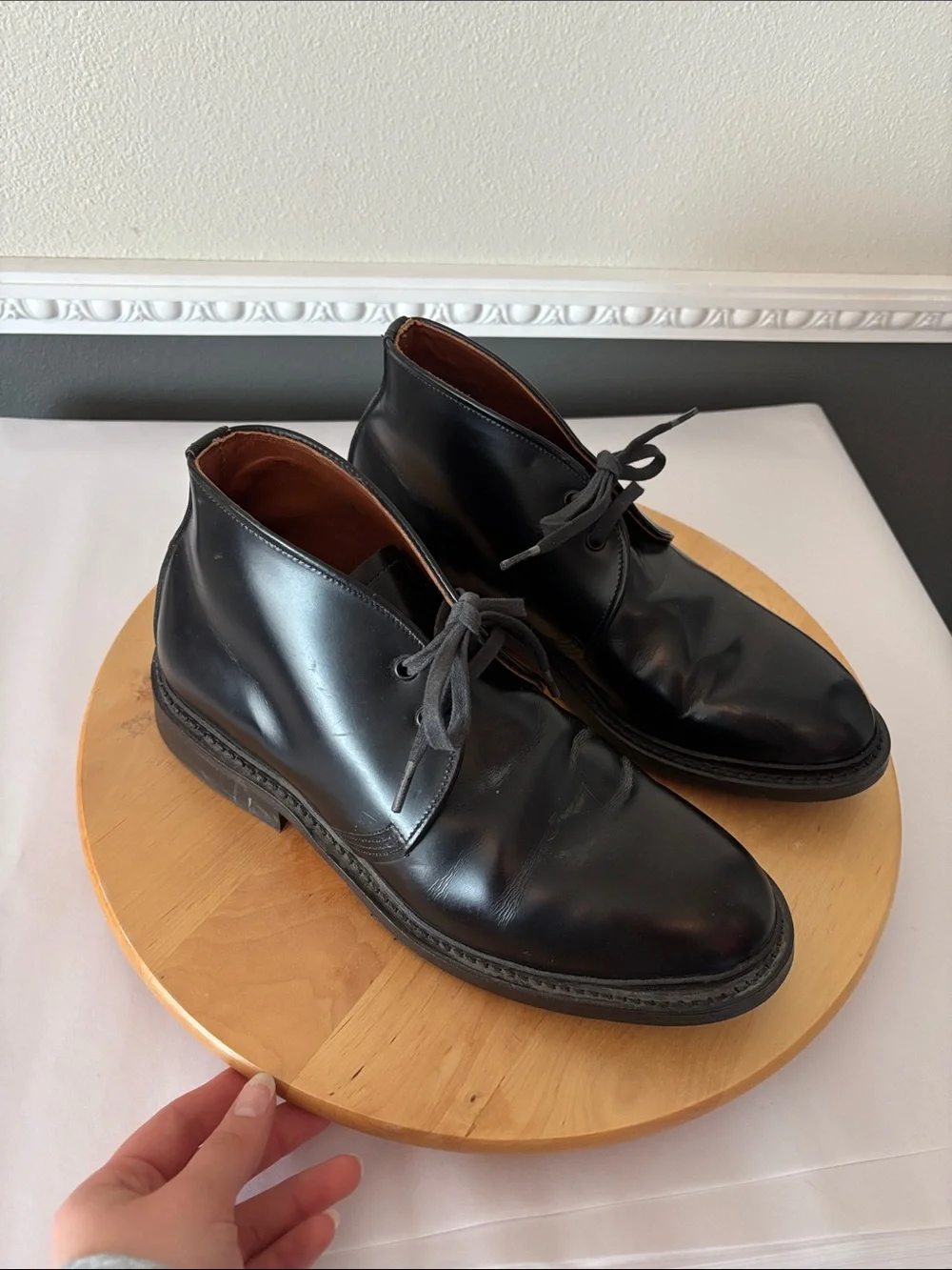 Red Wing Men’s Heritage 9096 Caverly Chukka Black Leather Boots Size 8